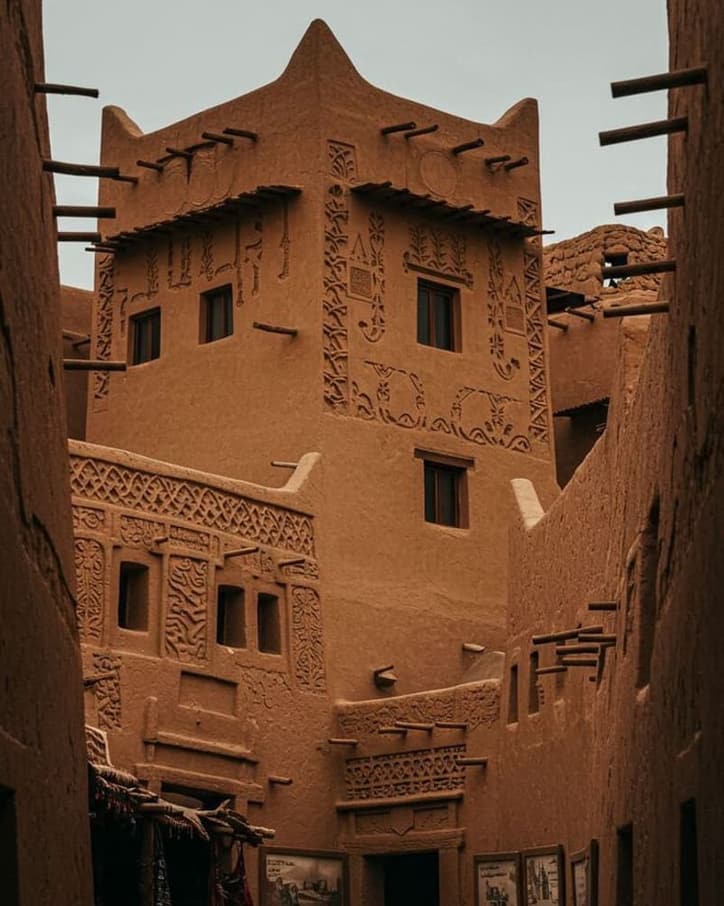 Traditional Saudi mudbrick architecture